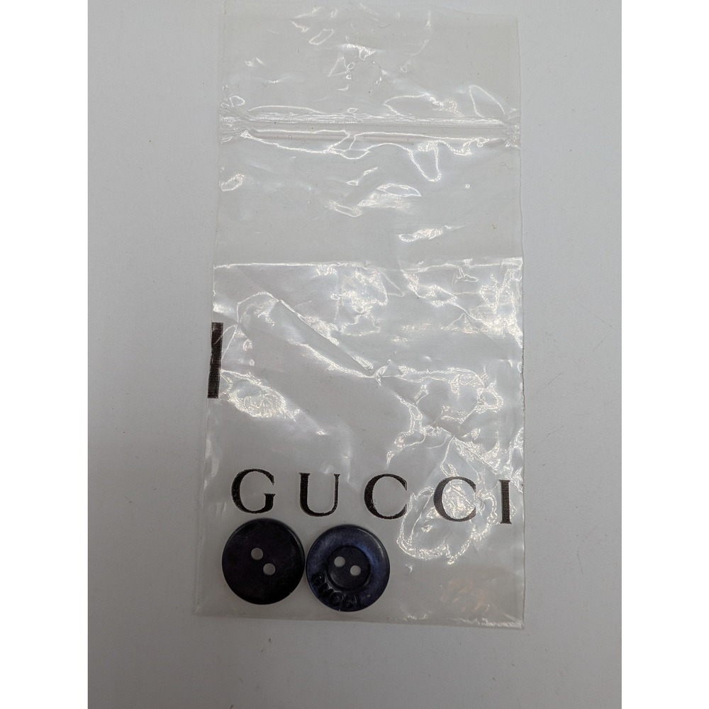 Gucci Buttons Purple Iridescent Mother of Pearl 13mm 2-Hole Replacement Logo - Picture 4 of 4